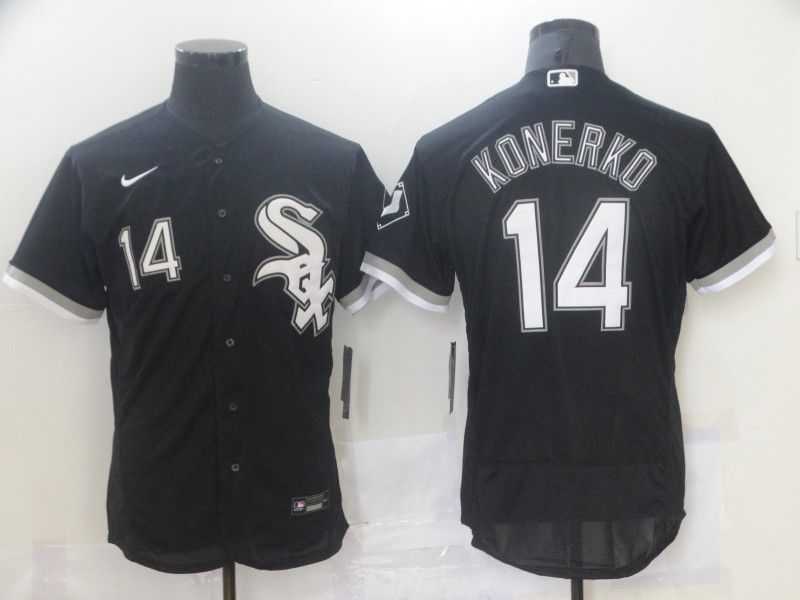 Men Chicago White Sox 14 Konerko Black Nike 2021 Elite MLB Jersey